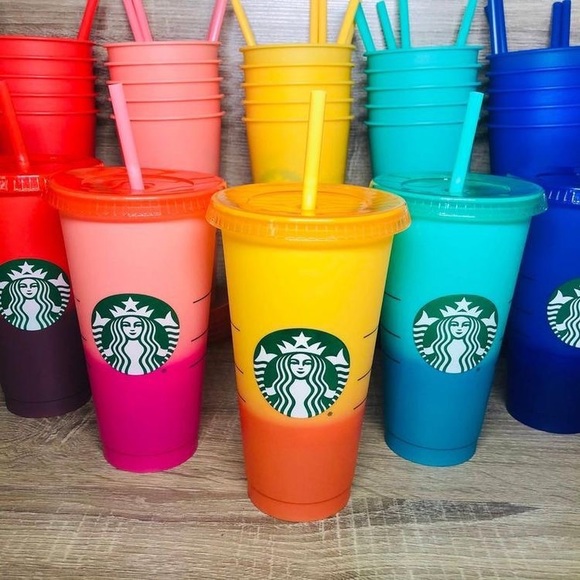 RARE Starbucks 2020 Color Changing Reusable Cups - Picture 3 of 6